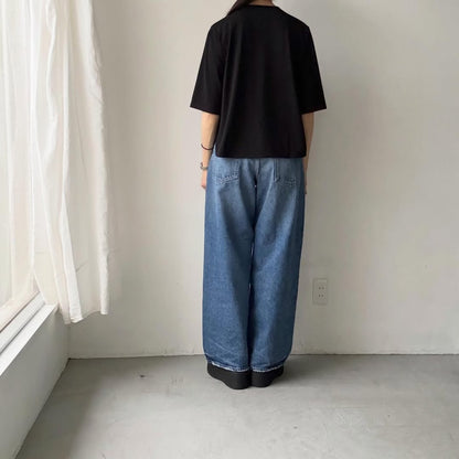 homspun  天竺5分袖カーディガン
ブラック