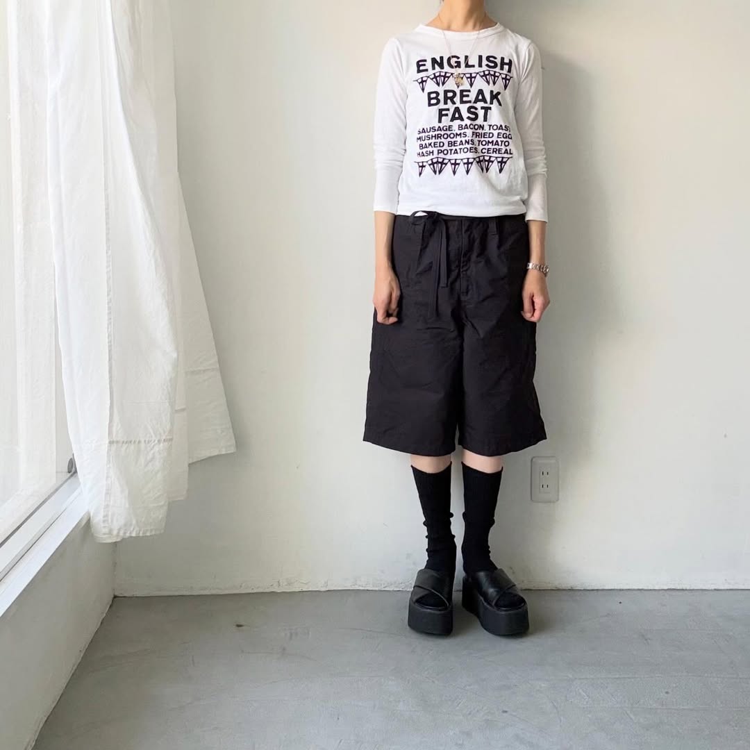 homspun  リップストップハーフパンツ　ネイビー