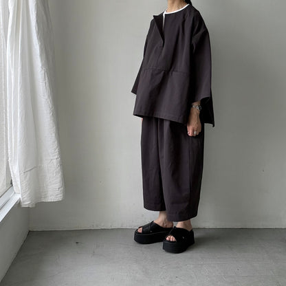 atelier d'antan Bouvetコットンプルオーバー　  ダークグレー