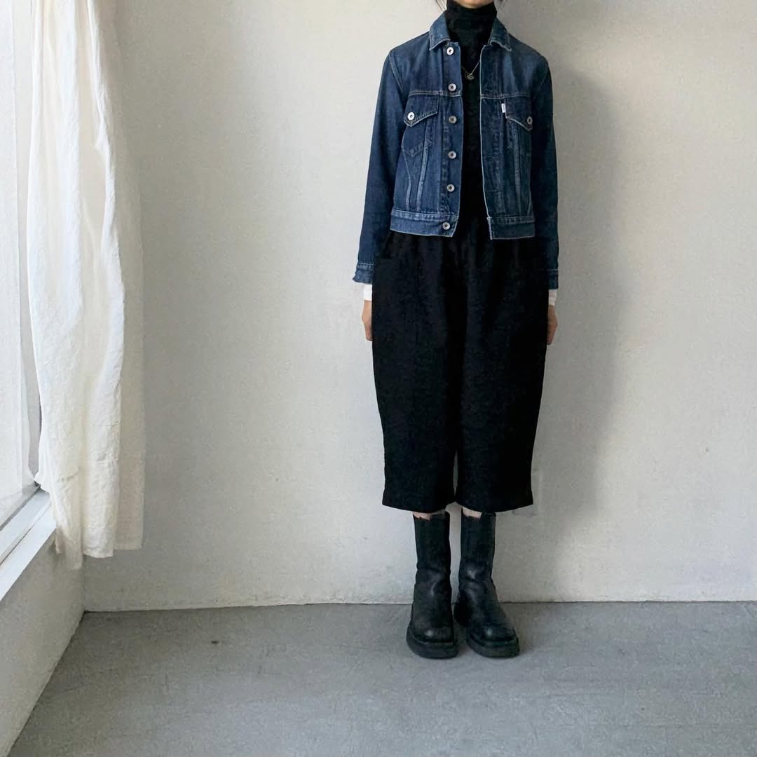 homspun オーガニックコットン起毛8分丈パンツ