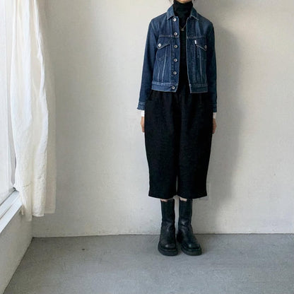 homspun オーガニックコットン起毛8分丈パンツ