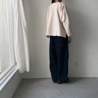 jujudhau コットンダブルボタンシャツ