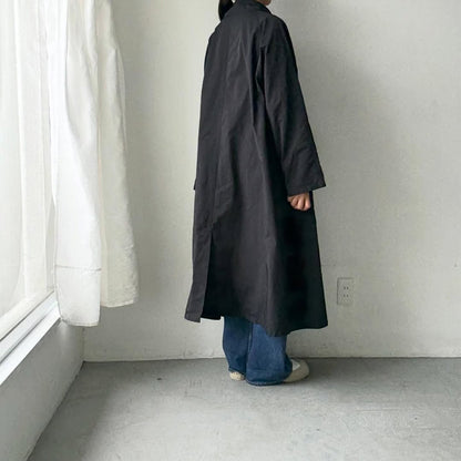 R&D.M.Co ガーメントダイステンカラーコート　ブラック