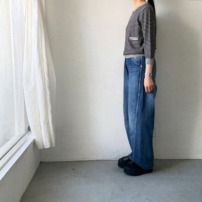 R&D.M.Co  ウールカシミアポケットプルオーバー　ボーダー