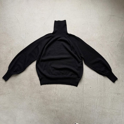 atelier naruse ウールタートルネックニット　ブラック