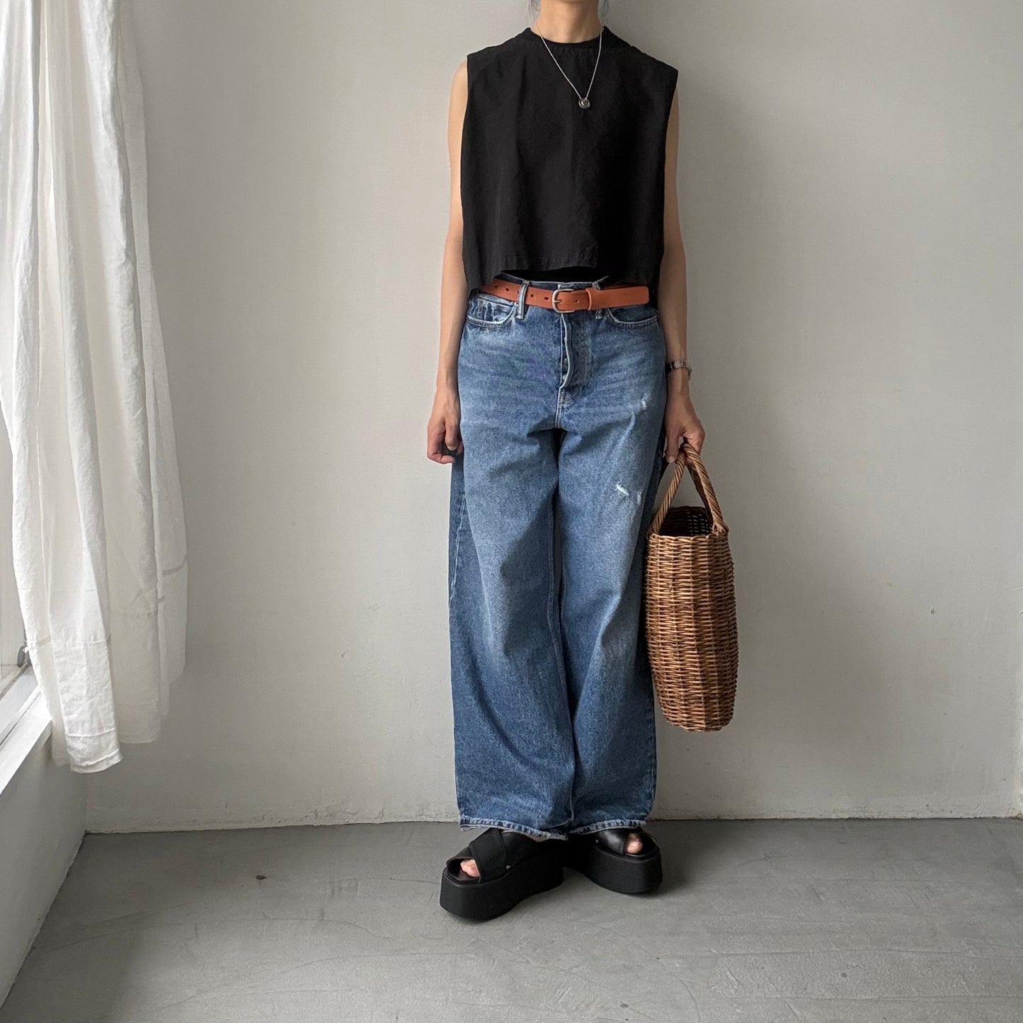homspun レザーベルト　ブラウン