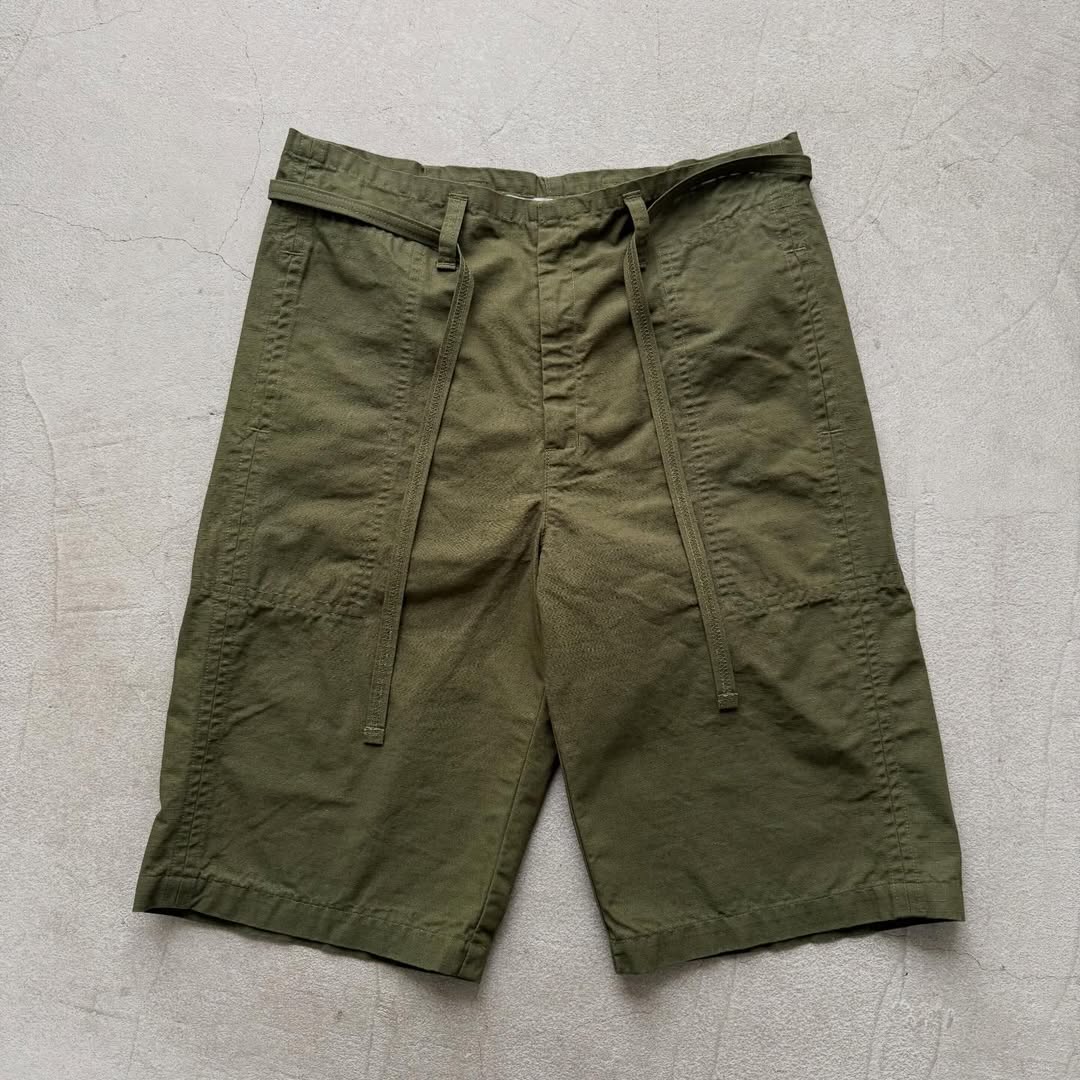 homspun  リップストップハーフパンツ　オリーブ