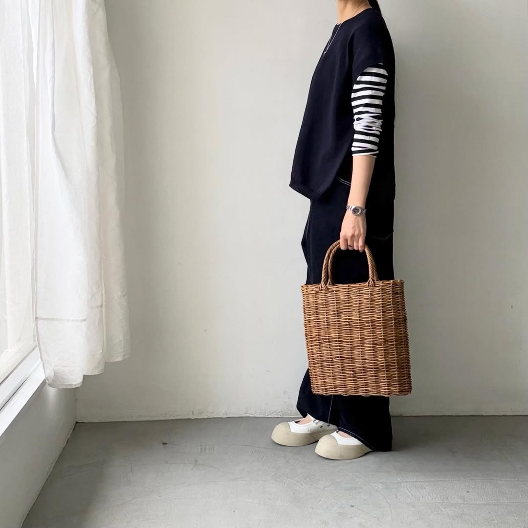 homspun  コットンコードベスト　ネイビー