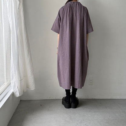 atelier d'antan Krallコットンリネンドレス