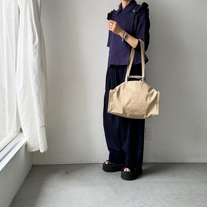 TENNE HANDCRAFTED MODERN ベンタイルコットンボストンバッグS キャメル