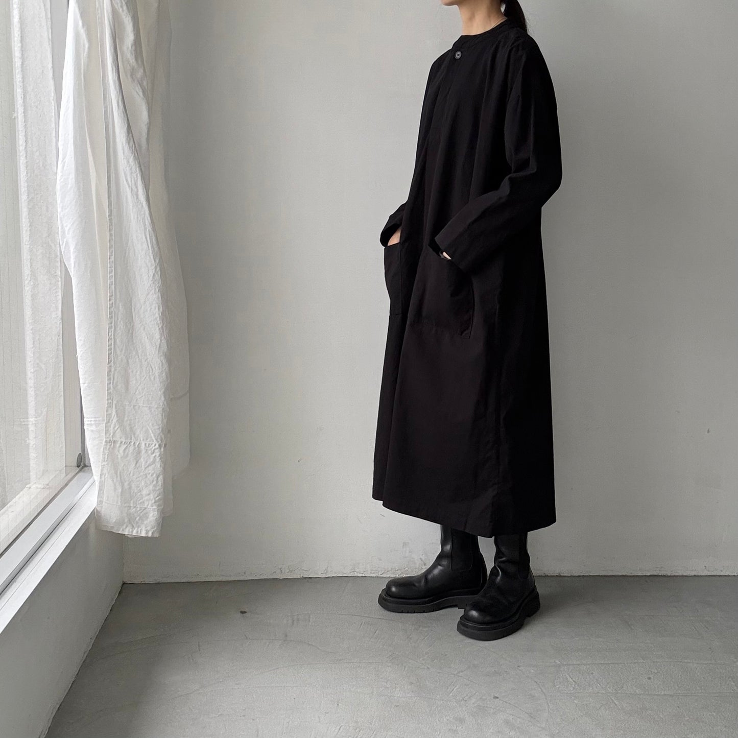 jujudhau デッドストックコットンプルオーバードレス