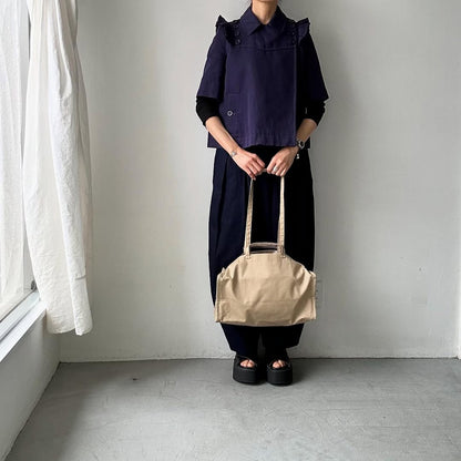 TENNE HANDCRAFTED MODERN ベンタイルコットンボストンバッグS キャメル