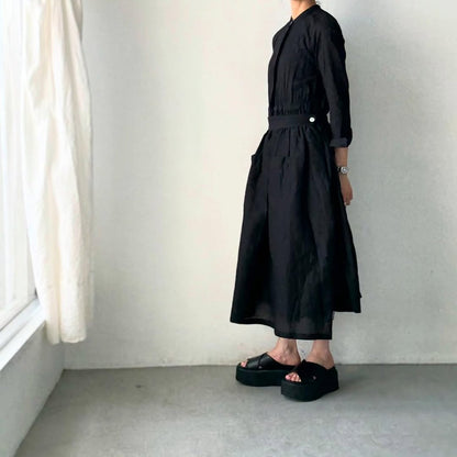 R&D.M.Co  シェーディングチェックサロンエプロン