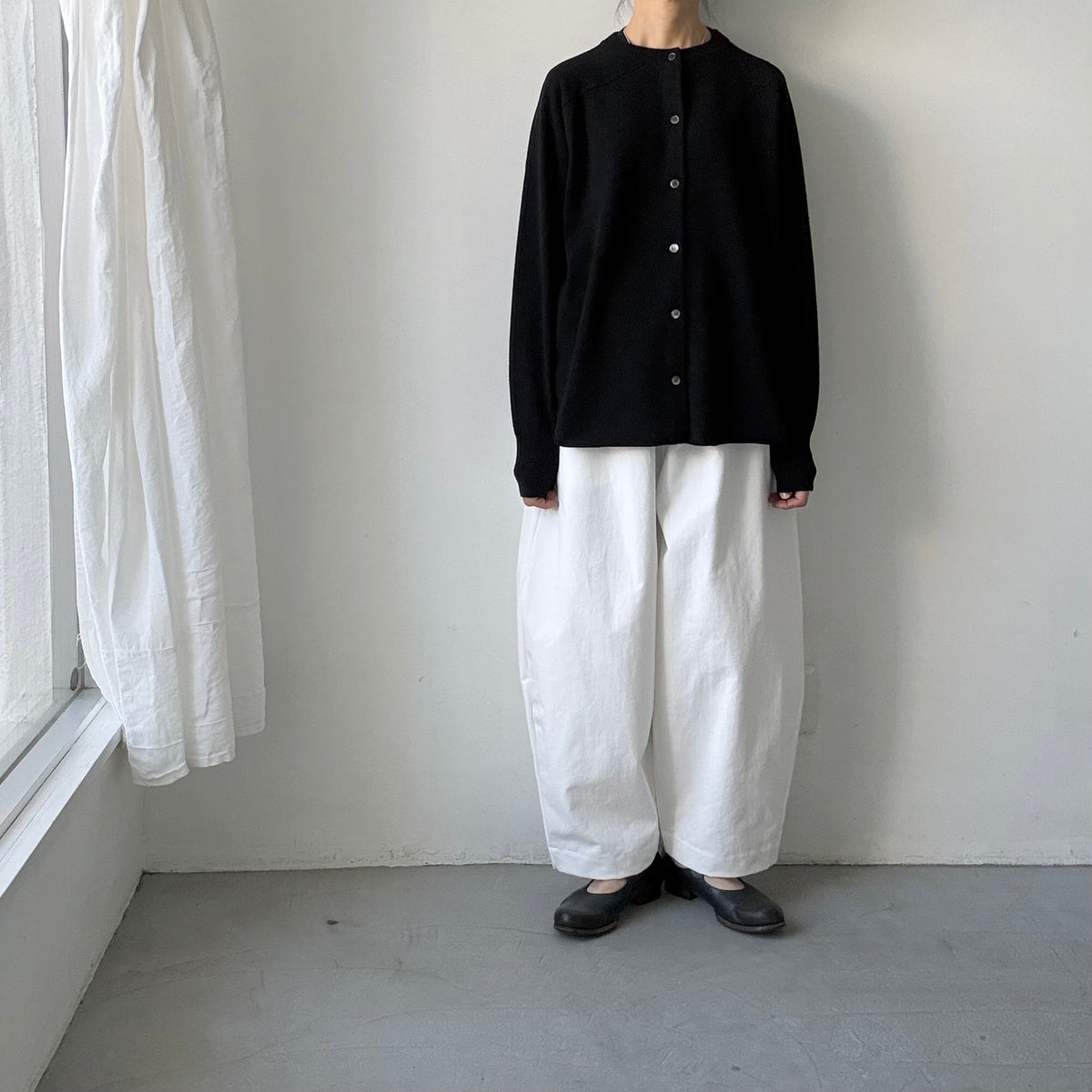 homspun ラムカーディガン　ブラック