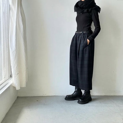 atelier naruse ウールフラノガウチョパンツ