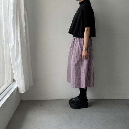 homspun ギンガムチェックタイプライターキュロットパンツ