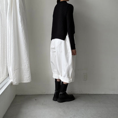 atelier d'antan Perriereコットンワイドパンツ　ホワイトsize 1