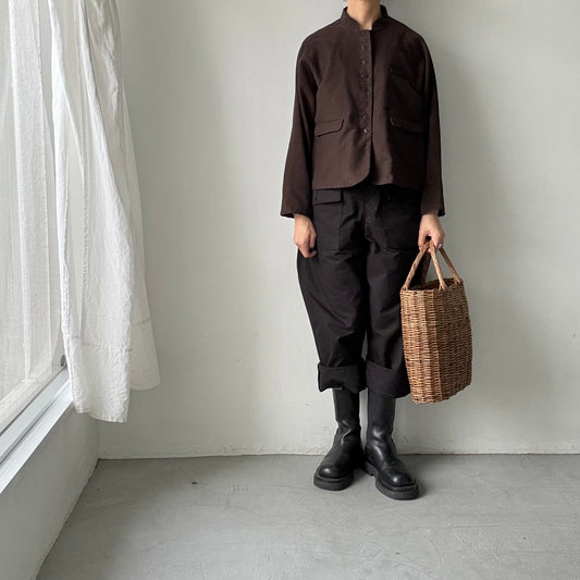 atelier d'antan Taineコットンジャケット　ダークブラウン