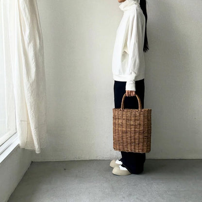 Linenya  コットンハイネックプルオーバー　ホワイト