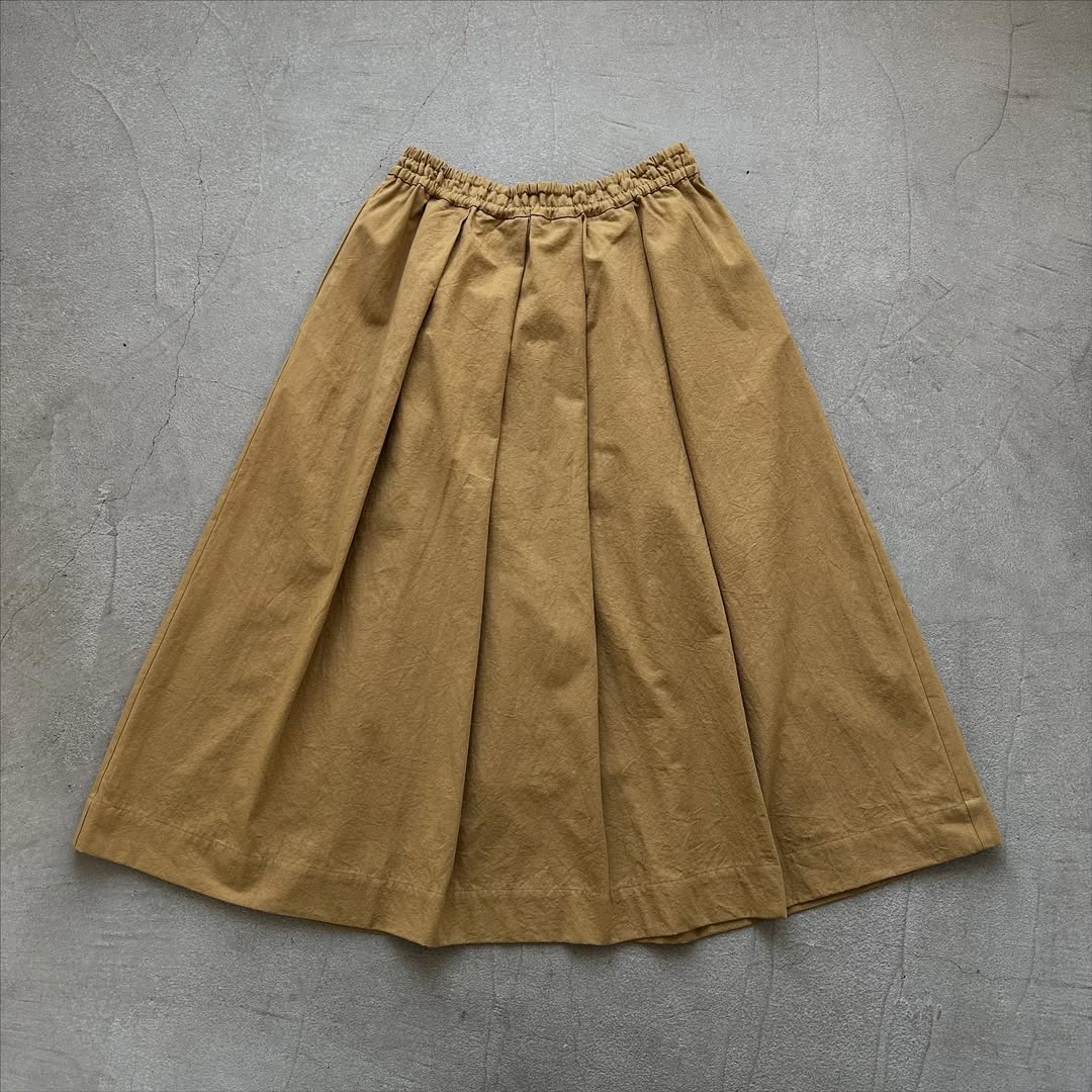 Linenya  コットンタックスカート　ベージュ