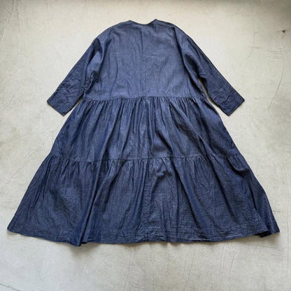 jujudhau デッドストックデニムティアードドレス