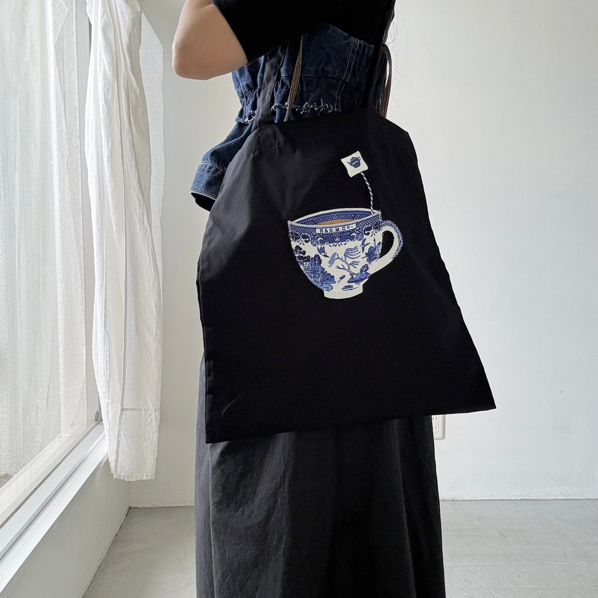 R&D.M.Co  BLUE WILLOWミルクティートートバッグ