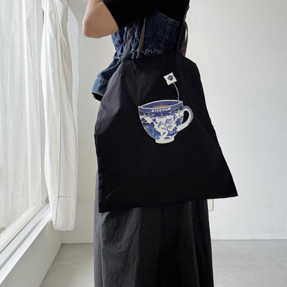 R&D.M.Co  BLUE WILLOWミルクティートートバッグ