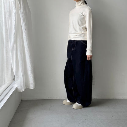 MAGALI コットンウールハイネックカットソー　アイボリー