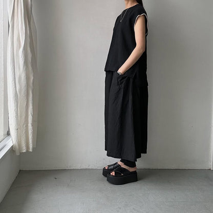 atelier naruse  リネンノースリーブブラウス