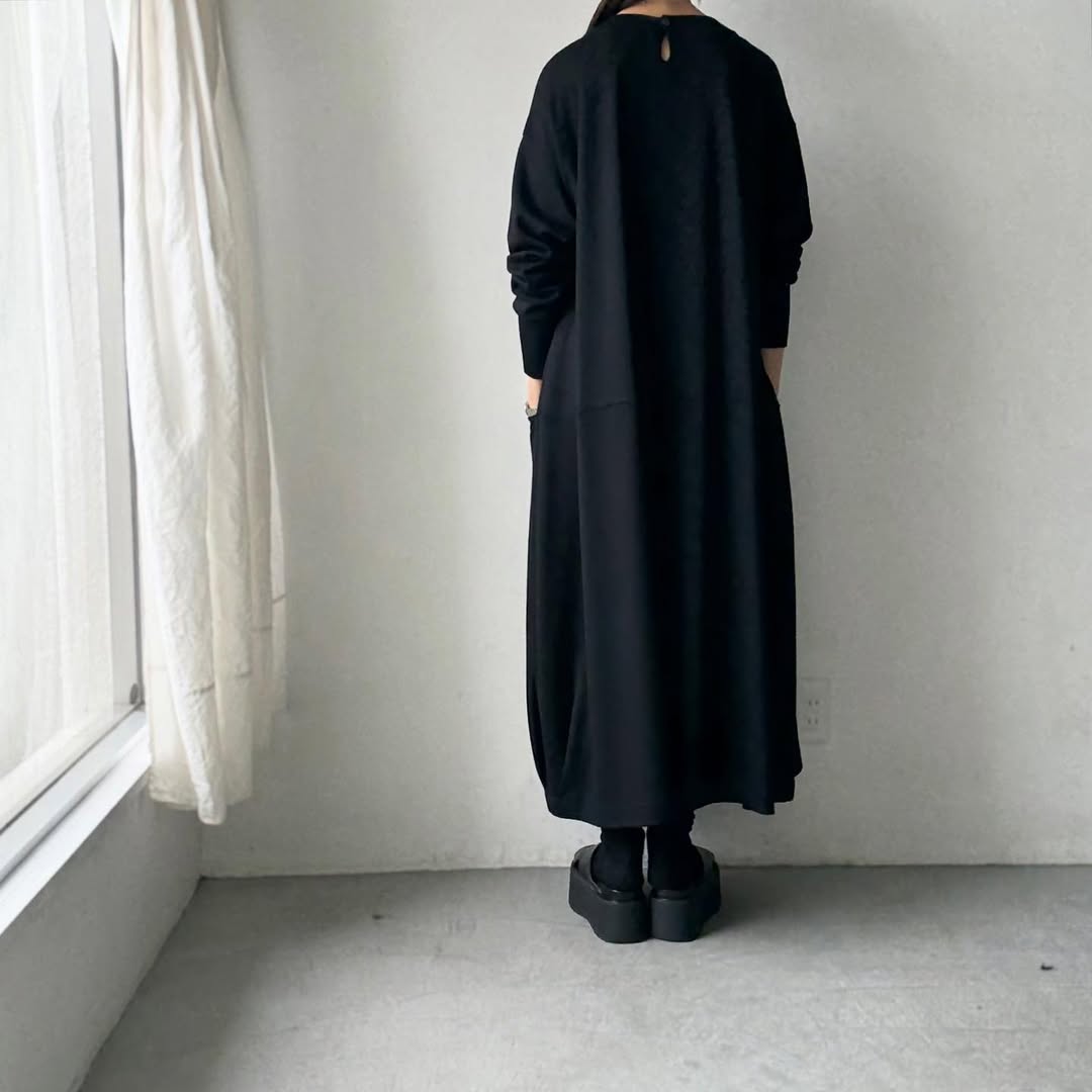 atelier naruse  スムースウールコクーンワンピース　size2