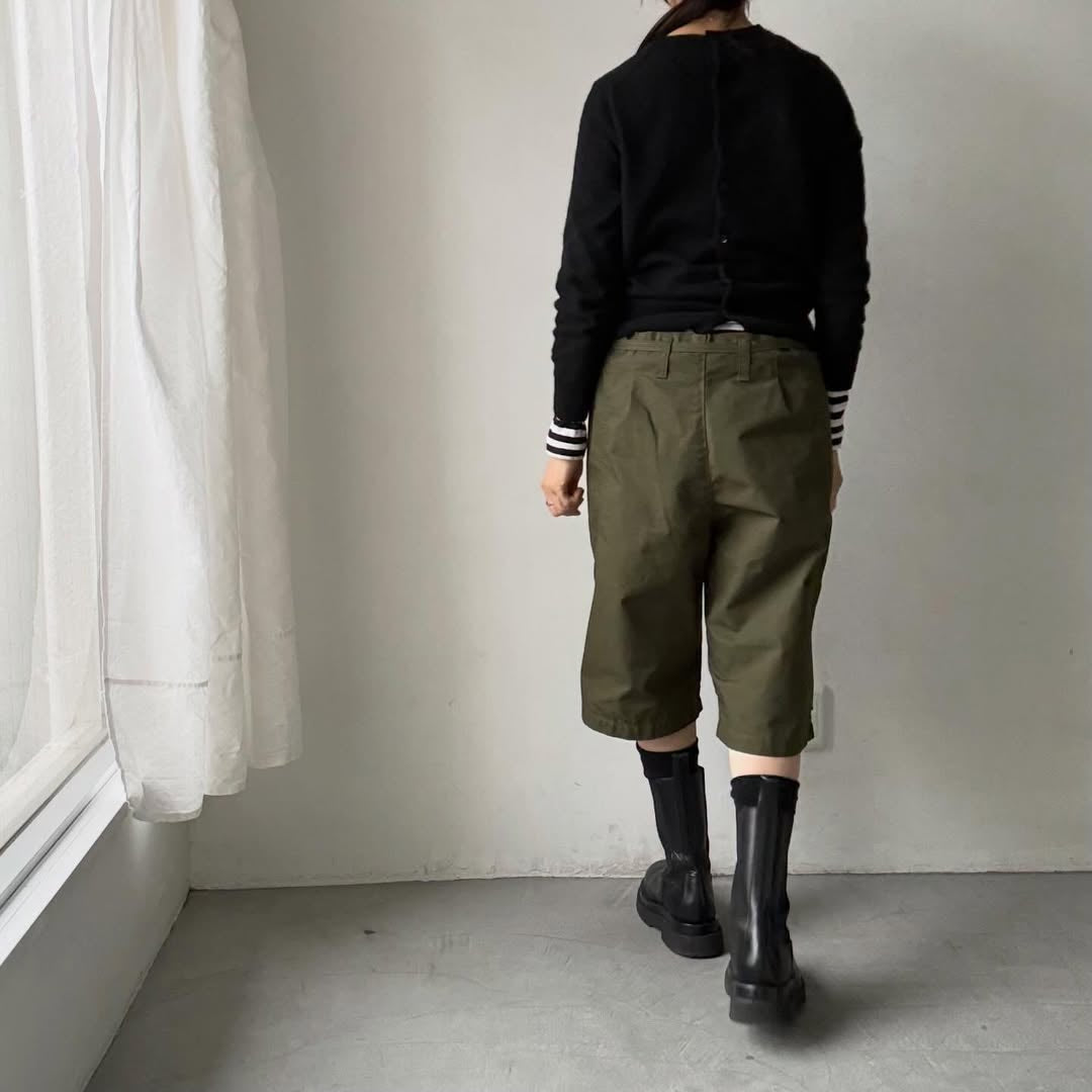 homspun  リップストップハーフパンツ　オリーブ