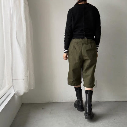 homspun  リップストップハーフパンツ　オリーブ