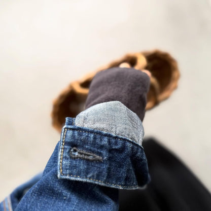 Kopka ウールアームウォーマー　ダークグレー