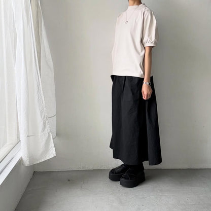 MAGALI コットン天竺ギャザースリーブカットソー　オートミール