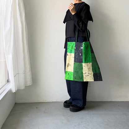 R&D.M.Co  モザイクグラフィティトートバッグ　グリーン