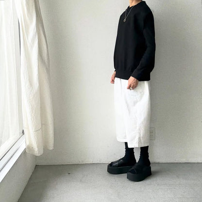 homspun コンパクト裏毛ベスト　ブラック