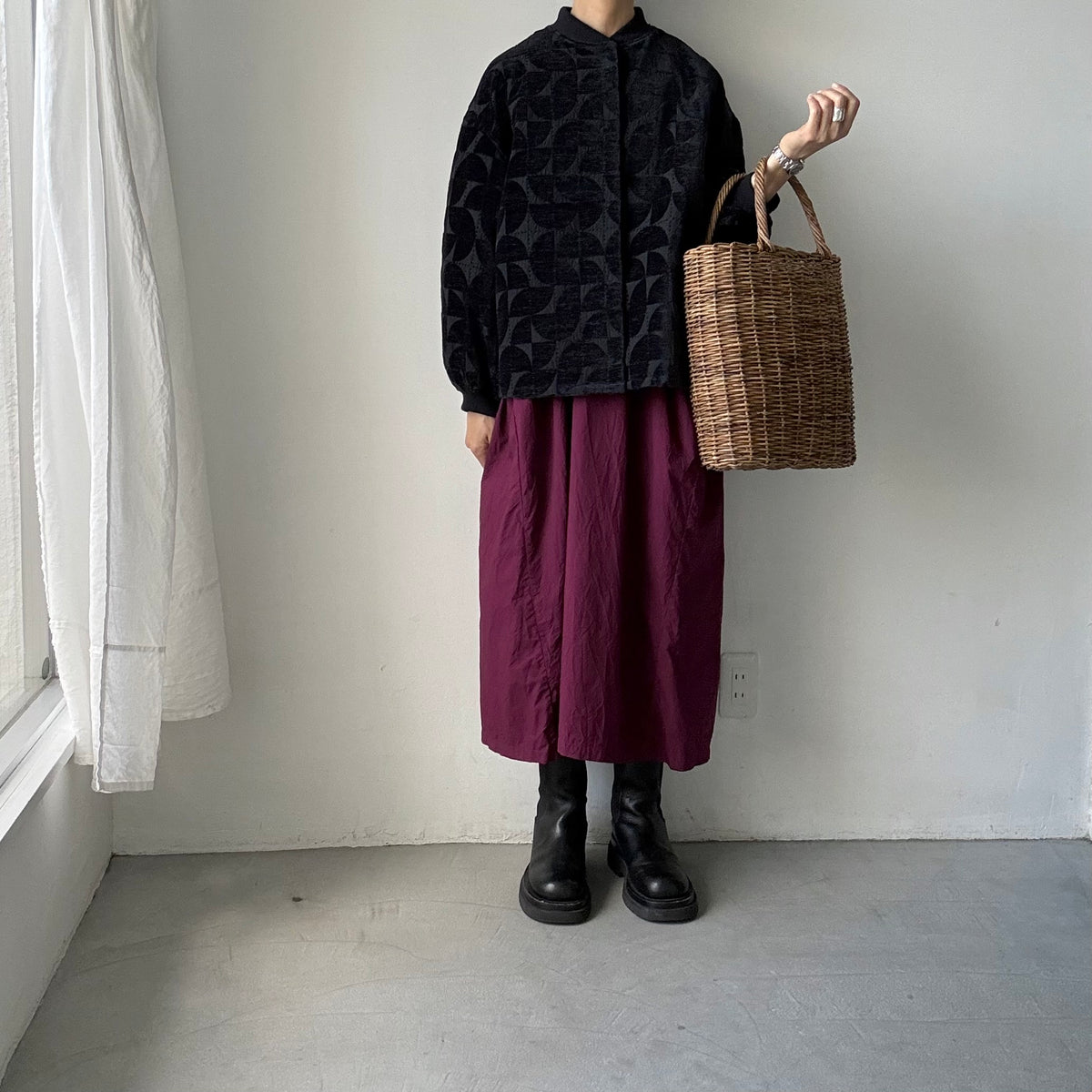 kijinokanosei  バックタックブルゾン