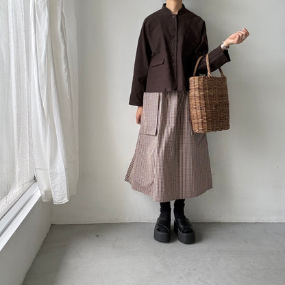 atelier d'antan Taineコットンジャケット　ダークブラウン