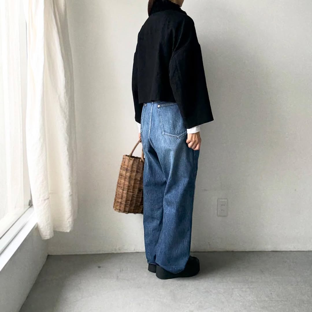 R&D.M.Co  フリルデコレーションジャケット　ブラック