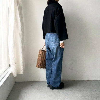 R&D.M.Co  フリルデコレーションジャケット　ブラック