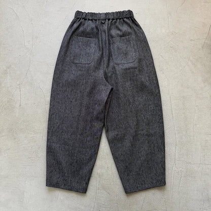 MAGALI コットンリネンデニムマリンパンツ