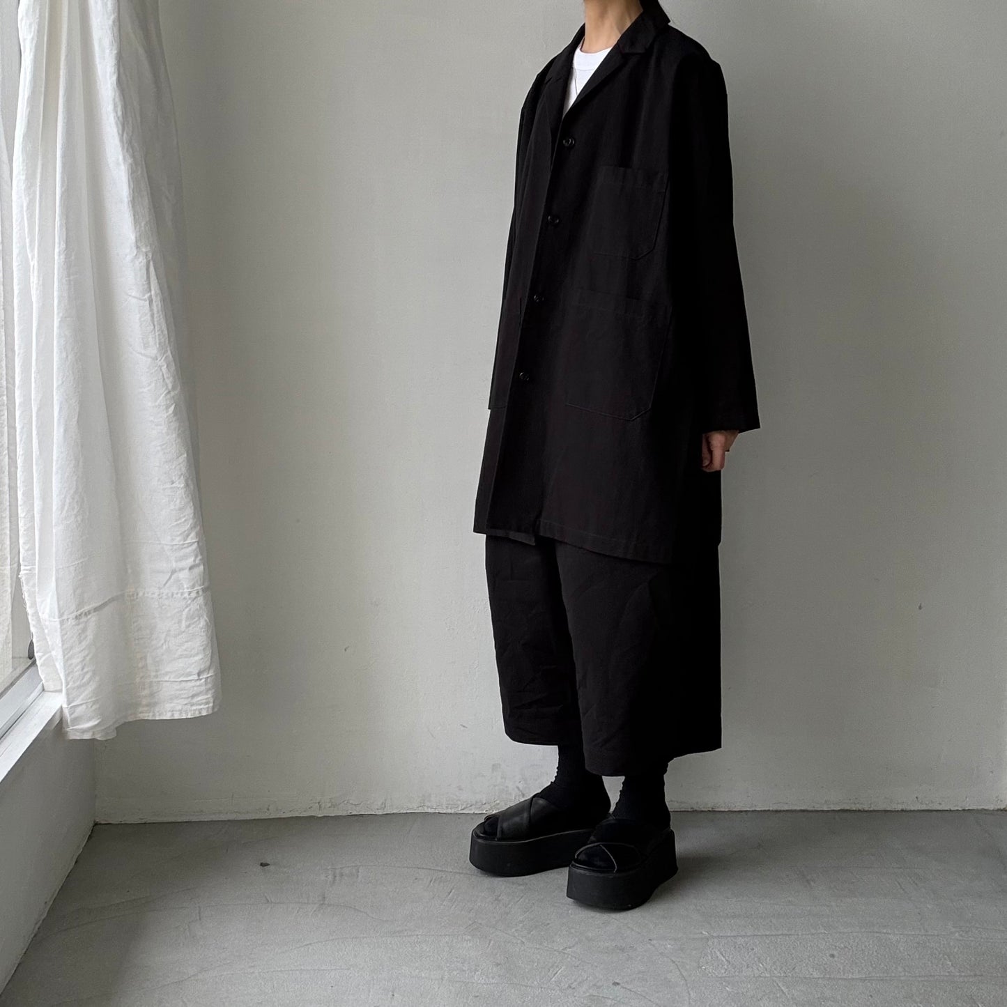 atelier d'antan Godardコットンコート　ブラック