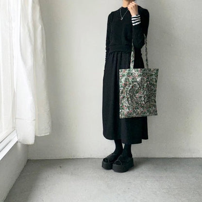 R&D.M.Co  ワイルドベリーフィールドローンフリルデコレーショントートバッグ