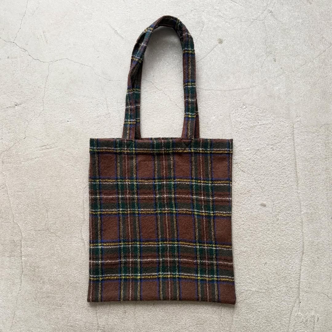 R&D.M.Co  ウールタータンチェックRトートバッグ