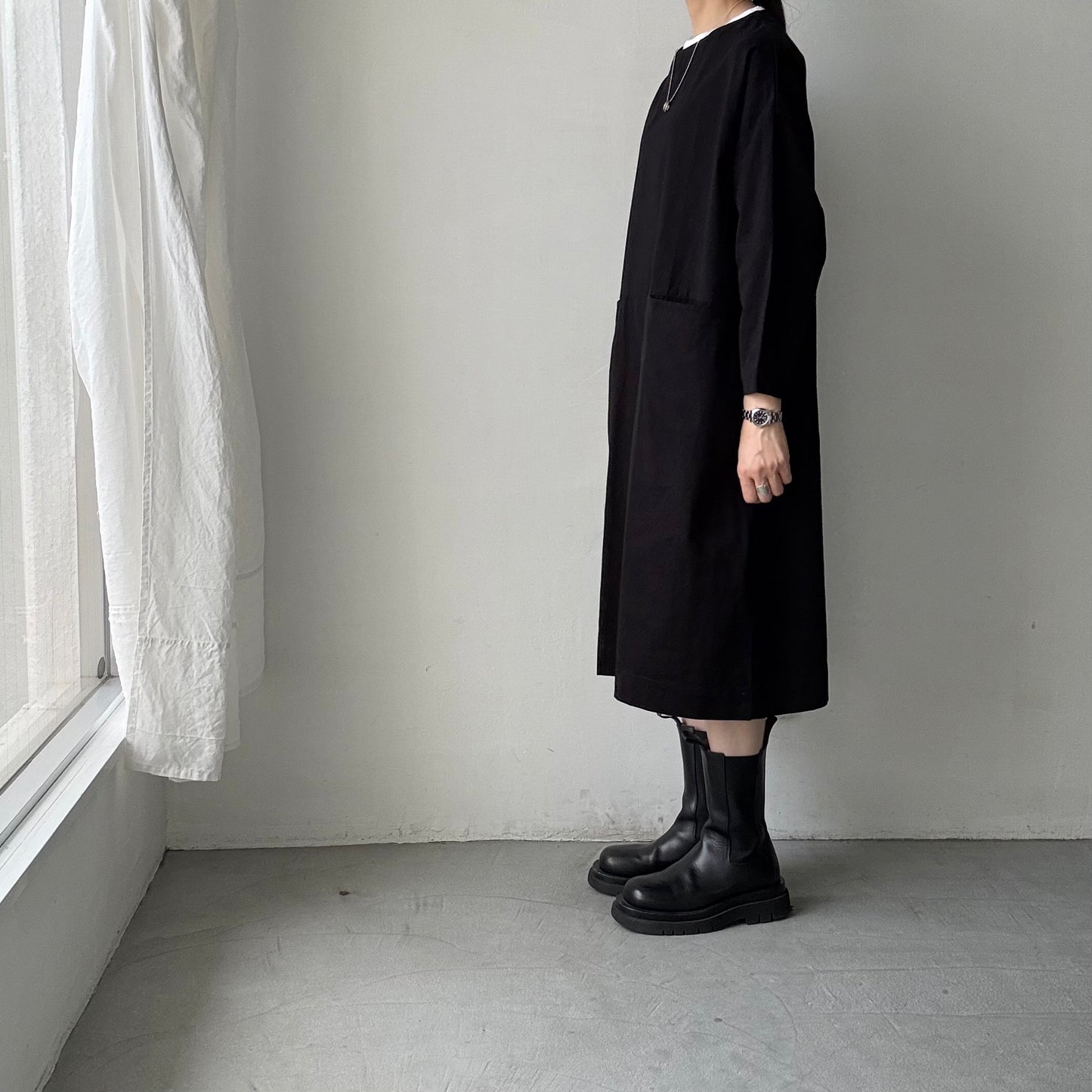 jujudhau デッドストックコットンイージードレス