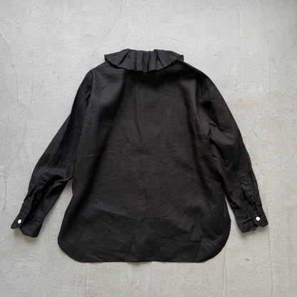 R&D.M.Co  リネンガーメントダイラッフルカラーブラウス