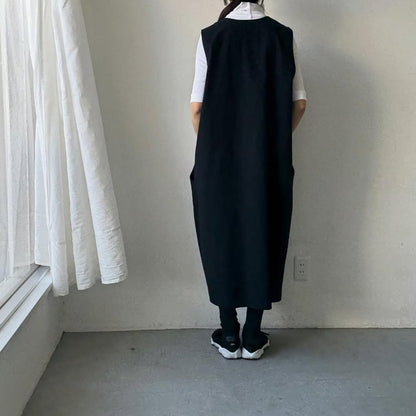 atelier naruse コットンリネンスラブジャンパースカート