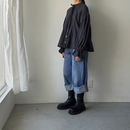 MAGALI  天日干しコットンボウタイブラウス
