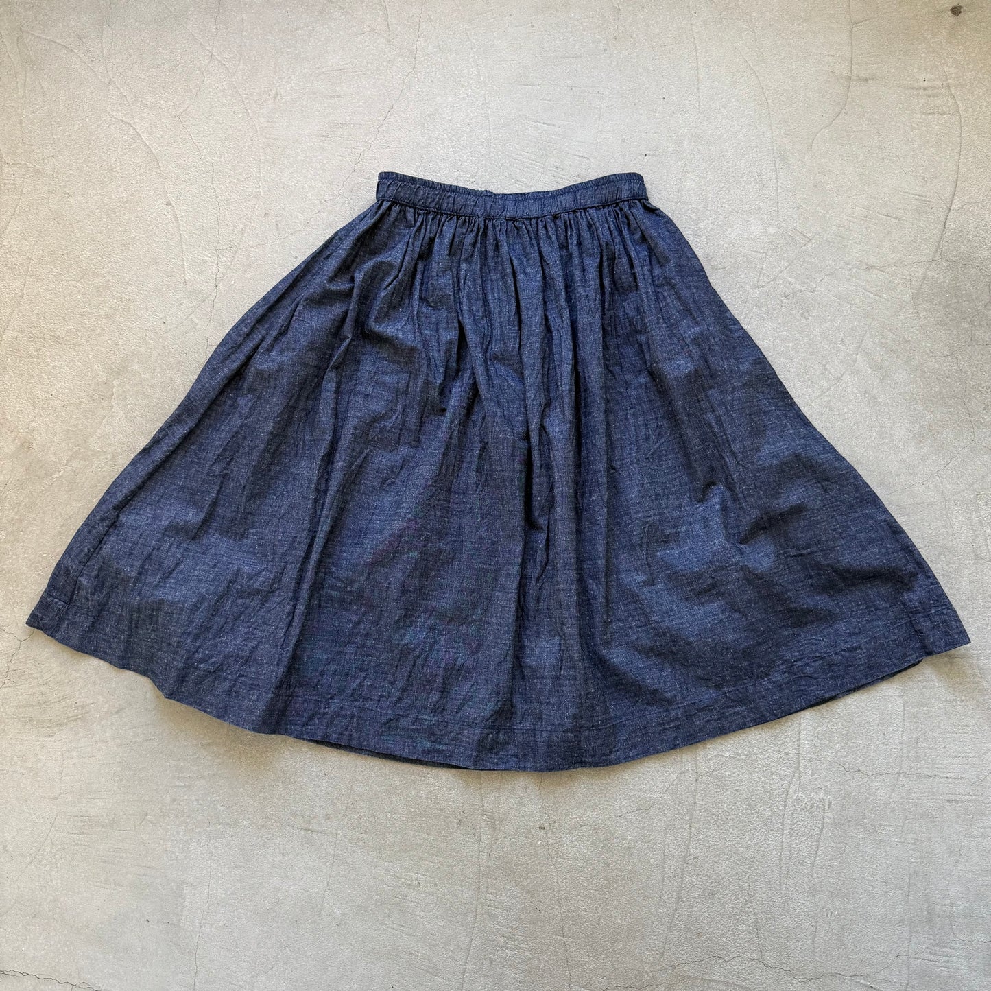jujudhau デッドストックデニムギャザースカート