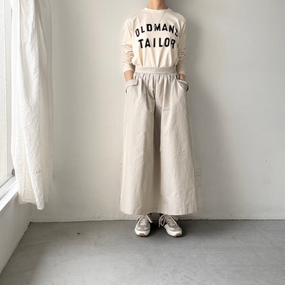 OLDMANS TAILOR OMTフロッキープリントロゴ長袖Tシャツ